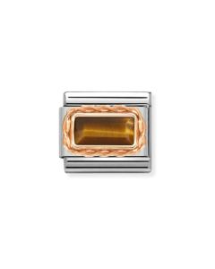 Nomination Teräspala 9K Rose Tiger Eye 430512/41