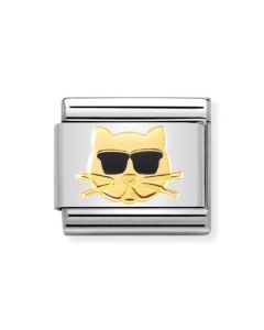 Nomination Teräs/18K Cat with Glasses 030272/44