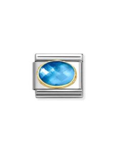 Nomination GOLD lightblue/blue stone030612/038