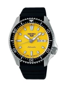 Seiko 5 Sports SKX New Design -keltainen edestä