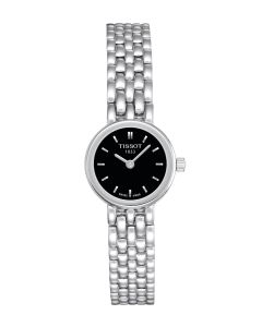 Tissot Lovely Round teräs-musta edestä