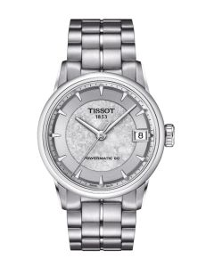 Tissot Luxury Powermatic 80 hopeanvärinen edestä