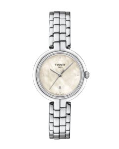 Tissot Flamingo 30mm helmiäinen edestä