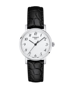 Tissot Everytime T1092101603200 hopea kellotaulu musta nahka