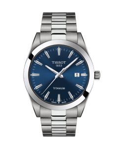 Tissot Gentleman 40mm edestä - sininen-titaani