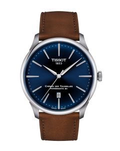 Tissot Chemin des Tourelles nahka sininen edestä