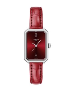 Tissot SRV punainen nahkaranneke - edestä