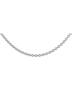 14 karaatin valkokullasta valmistettu ankkuriketju. Ketjun pituus 45 cm ja leveys 1,1mm.