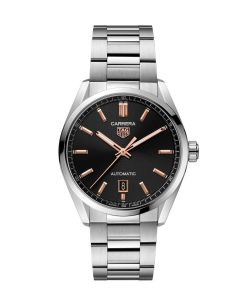 TAG Heuer Carrera Date 39mm -musta edestä