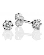 Kohinoor Polaris timanttikorvakorut 14K valkokultaa 143-239V-40B3