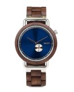 Aarni Sirius Pähkinäpuu 42mm sininen edestä