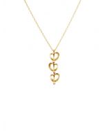 Silmu riipus 42/45cm keltakultaa