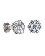 Kohinoor Dahlia timanttikorvakorut 18K valkokultaa 943-233V-160B4