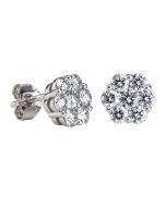 Kohinoor Dahlia timanttikorvakorut 18K valkokultaa 944-232V-80B4