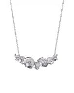 Kesäyön ruusu -kaulakoru hopea 