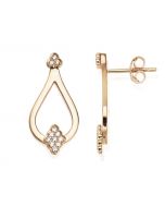 Efva Attling Little Dew Drops & Stars -korvakorut 18K keltakultaa. Korvakoruissa on briljanttihiotut timantit, joiden yhteispaino on 0,12.