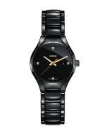 Rado True Round Diamonds musta taulu edestä