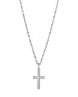 Top Gold Hopeinen Timanttileikattu Ristiriipus 45-50cm