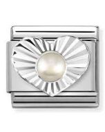 Nomination Classic Heart White Pearl 330508/13