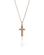 Polku risti 14K keltakultaa. Ristin koko on 12x23mm ja ketjun pituus 45cm. 