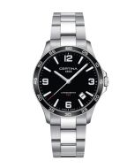 Certina DS-8 ⌀41,5mm musta kellotaulu edestä