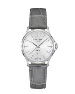 Certina DS-8 Lady 31mm hopeinen kellotaulu edestä