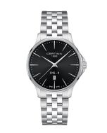Certina DS-8 Gent ⌀40mm musta kellotaulu edestä