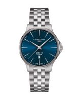 Certina DS-8 Gent ⌀40mm sininen kellotaulu edestä