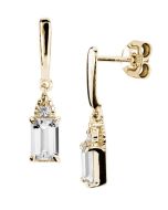 Kohinoor Celeste timanttikorvakorut 2x0,02 ct + topaasi 143-441KT-04