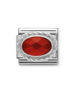 Nomination Silvershine punainen kivi 330604/005