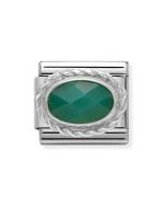 Nomination Silver vihreä kivi 330604/027