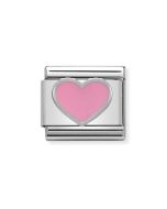 Nomination Silver pinkki sydän 330202/18