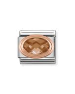 Nomination kivi ruusukultaisella reunuksella 430601/024