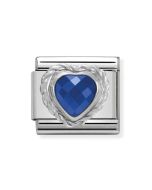 Nomination Silvershine sininen sydän 330603/007