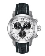 Tissot PRC 200 Chronograph 35mm valkoinen edestä