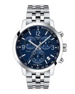 Tissot PRC 200 Chronograph sininen edestä