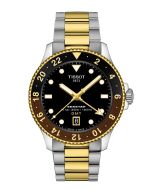 Tissot Seastar 1000 Quartz GMT 40mm musta edestä