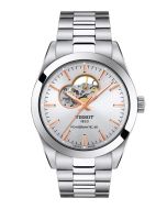 Tissot Gentleman Powermatic 80 Open Heart 40mm hopea edestä