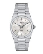 Tissot PRX 35mm vaalea helmiäinen edestä