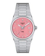 Tissot PRX 35mm vaaleanpunainen edestä