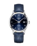 Longines Record 40mm -sininen edestä