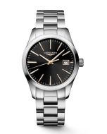 Longines Conquest Classic 34mm musta edestä