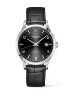 Longines Record 40mm L28214562 musta edestä