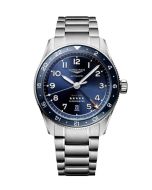 Longines Spirit Zulu Time -sininen edestä