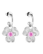 Lumoava Anna korvarengas pinkillä kivellä hopeaa L54263815000