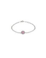 Lumoava Daisy hopeinen rannekoru 18-19.5cm pinkki zk L53228150000