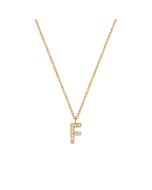 Mockberg Petite Stone Letter Kaulakoru MB0076 F-kirjain zirkonia 18K kullanväri teräs