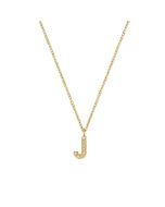 Mockberg Petite Stone Letter Kaulakoru MB0080 J-kirjain kulta-pvd-teräs-zirkonia