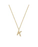 Mockberg Petite Stone Letter Kaulakoru MB0081 k-kirjain kulta teräs zirkonia