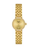 Tissot Lovely Round keltakulta-samppanja edestä